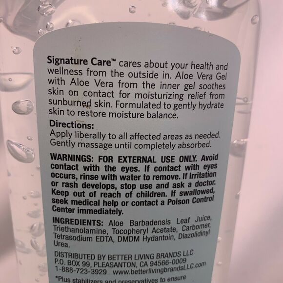 New 100% Pure Aloe Vera Gel Clear 16oz Compare Banana Boat Soothing After Sun - Picture 12 of 12